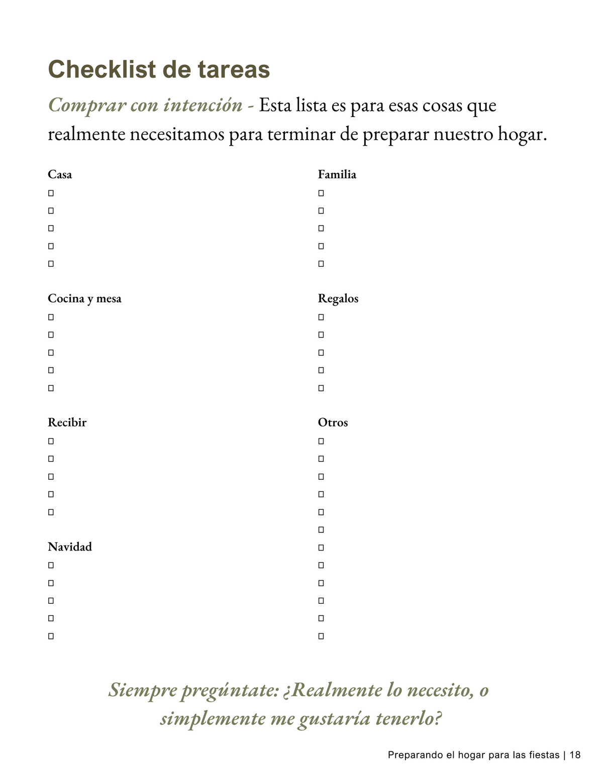 Preparando el hogar para las fiestas e-book
